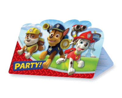Paw Patrol feest uitnodigingen