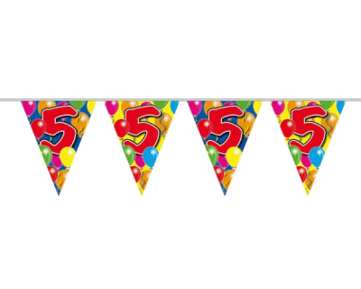 Verjaardag Vlaggenlijn 5 jaar 10m/stk