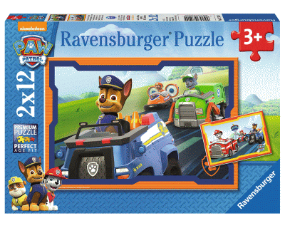 Paw Patrol puzzel 2 x 12 pcs actie