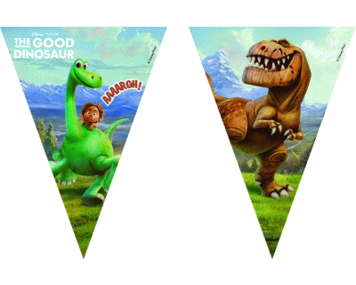 De goede Dinosaurus feest vlaggenlijn