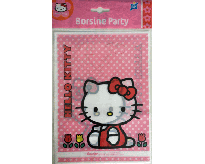 Hello Kitty feestzakjes roze bamboo