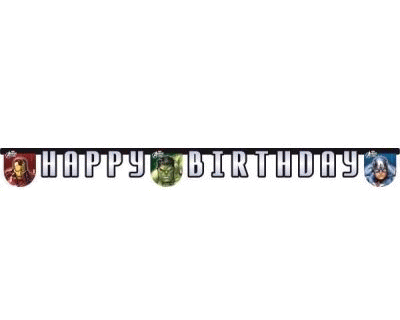 Marvel Avengers Power banner happybirthday