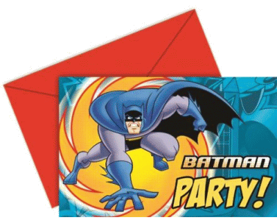 Batman feest uitnodigingen 6 per pak
