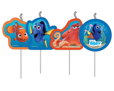 Finding Dory feest figuurkaarsjes 4 per pak