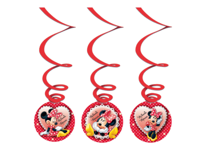 Minnie Mouse verjaardag 3 deco hangers