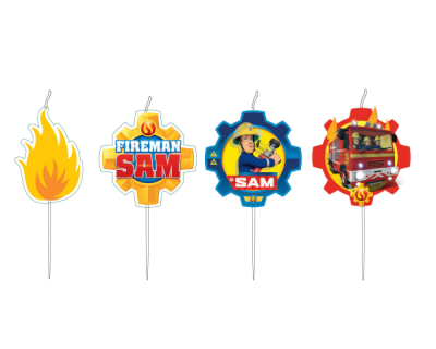 Brandweerman Sam Feest figuurkaarsen 4 pcs 2017