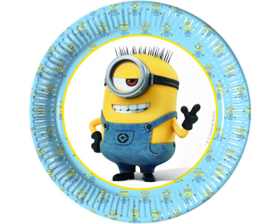 Minions verjaardag bord 20cm