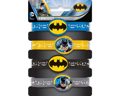 Batman Comics feest rubber armband 4 stuks