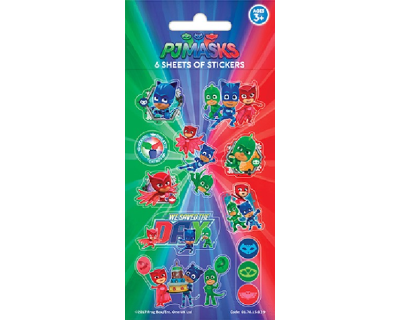 PJ Masks Feest stickers 6 per pak