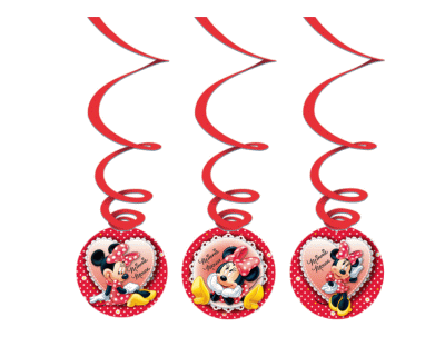 Minnie Mouse verjaardag 3 deco hangers