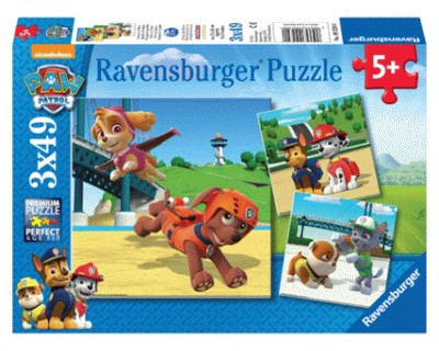 Paw Patrol puzzel 3 x 49 Team op 4 poten
