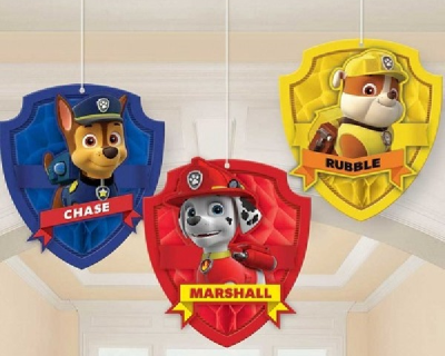 Paw Patrol feest Honeycomb decoration