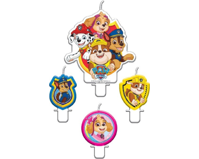 Paw Patrol feest figuurkaarsen 4 pcs
