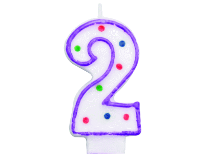 Verjaardagskaars 2 Jaar