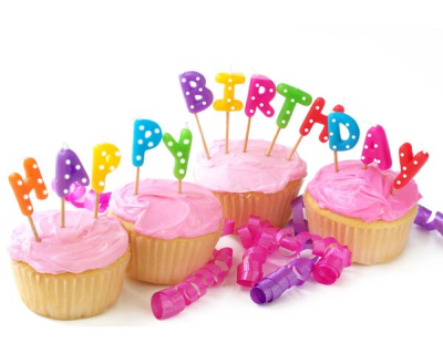 Verjaardag taartkaarsjes Happybirthday