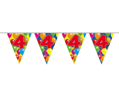 Verjaardag Vlaggenlijn 4 jaar 10m/stk