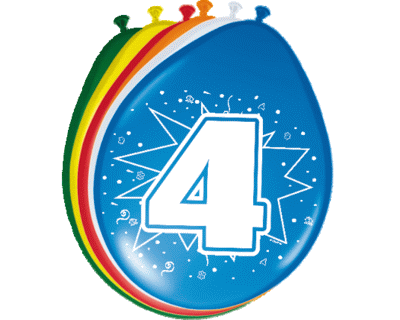 ballonnen 4 jaar (8 per pak)