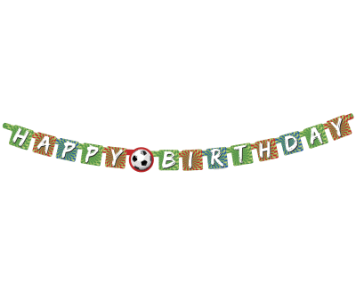 Voetbal Goal Letterguirlande "happy Birthday"