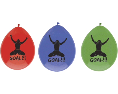 Voetbal Goal ballonnen 6 per pak