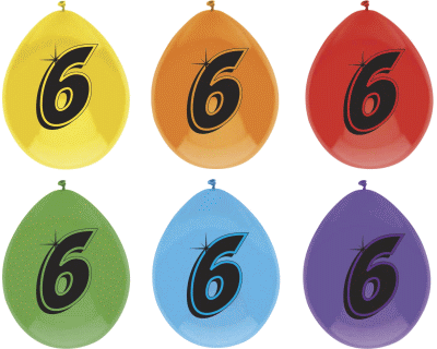 ballonnen 6 jaar ( 6 per pak)