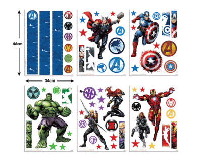 Marvel Avengers room deco Kit