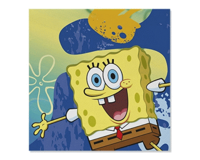 Spongebob feest servetten Blauw (16 per pak)