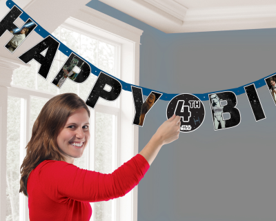Star Wars verjaardag banner add an age