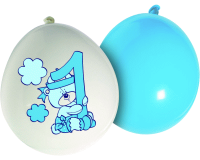 1st verjaardag ballonen blauw (20pcs)