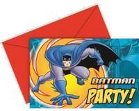 Batman feest uitnodigingen 6 per pak