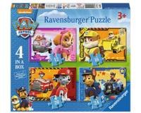 Paw Patrol puzzel 4 in 1 Puppies op pad