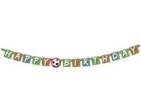 Voetbal Goal Letterguirlande "happy Birthday"