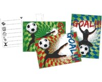 Voetbal Goal uitnodiging kaartjes 6 per pak