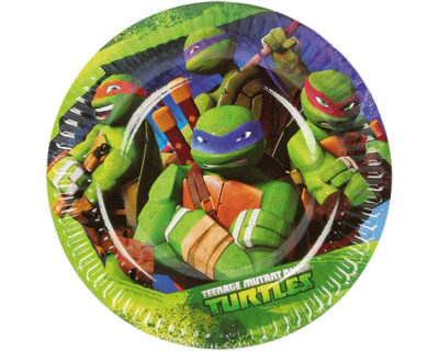 Ninja Turtles feest borden 18cm (G)